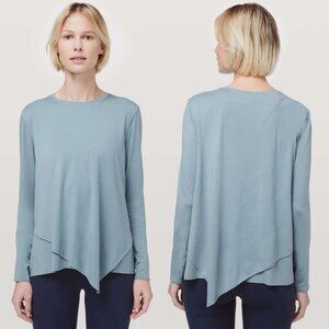 Lululemon | Tencel Sweetest Day Long Sleeve Tee " Blue Cast" Lounge | Size 8*